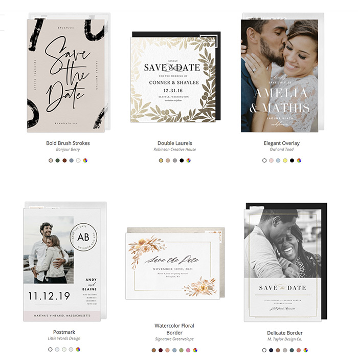 Sample Online Save the Dates