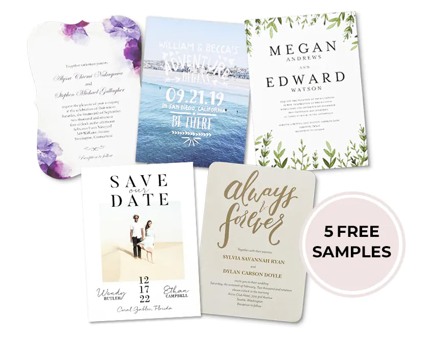 Get 5 Free Sample Save the Dates from Shutterfly