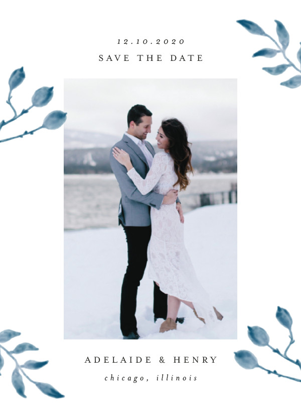 'Serenity (Nigella)' Wedding Save the Date