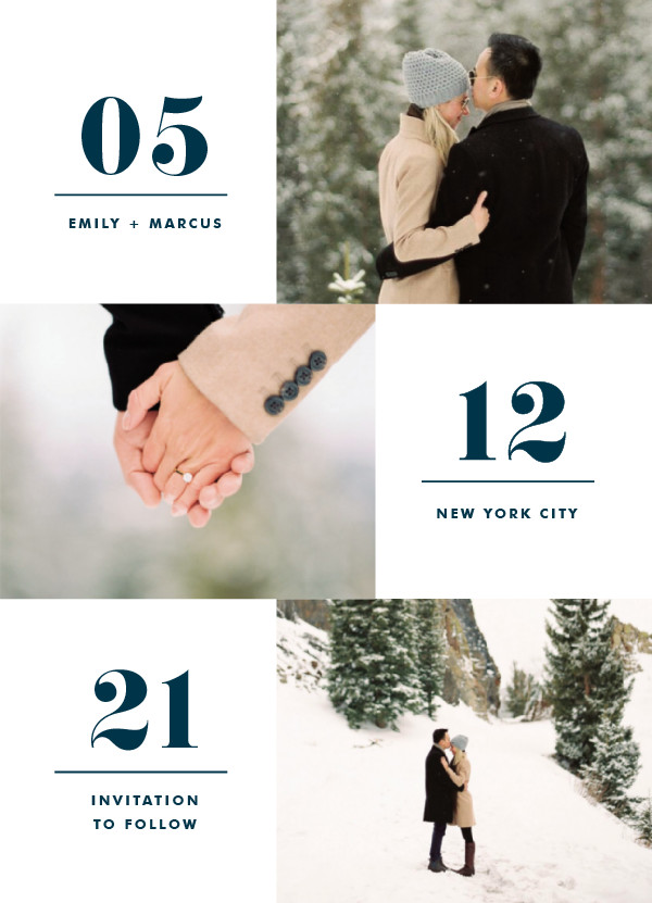 'Love Series (Midnight)' Blue Save the Dates