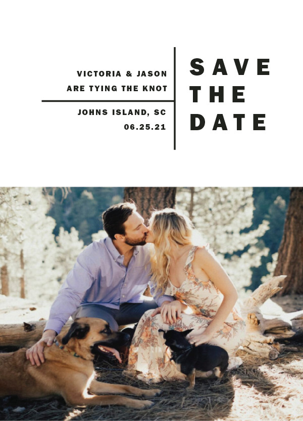 'Baseline (Midnight)' Wedding Save the Date