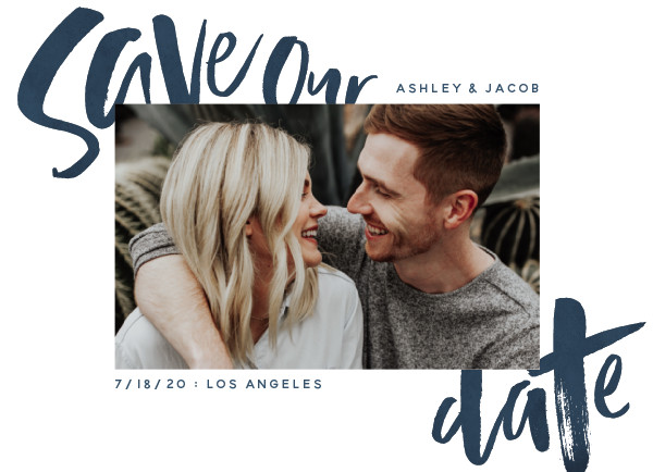 'Marker (Navy)' Save-the-Dates