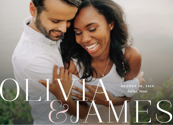 'This Couple (Blush)' Ampersand Save the Dates