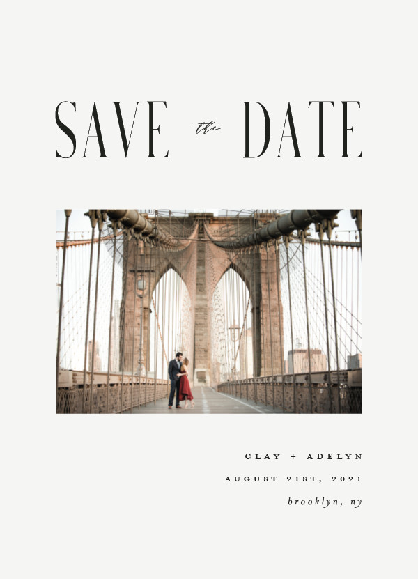 'Classic Elegance (Parchment)' Wedding Save the Date