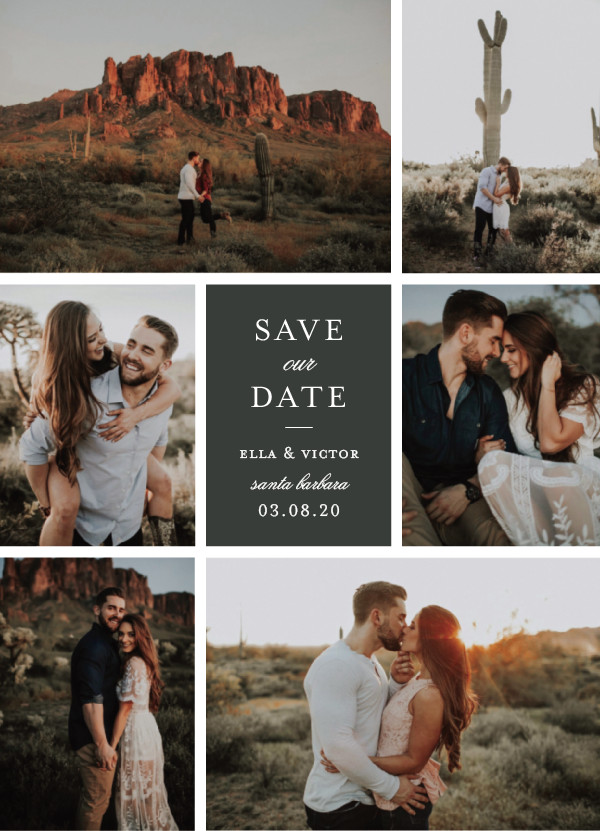 'Multitude (Moon)' Save the Date Card