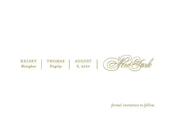 'White Space (Brass)' Save-the-Date