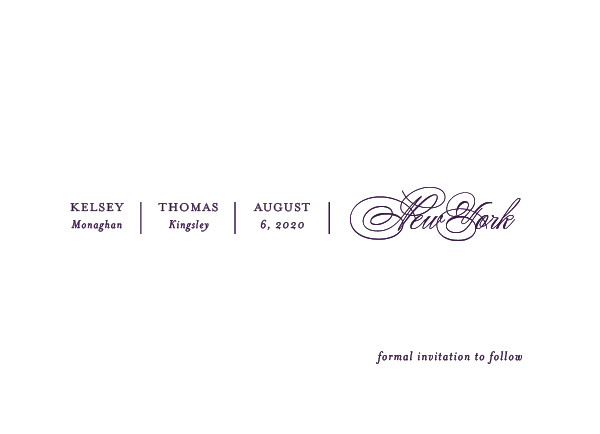 'White Space (Plum)' Save the Dates