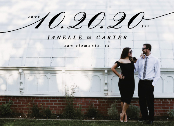 'Sway (Noir)' Wedding Save the Date