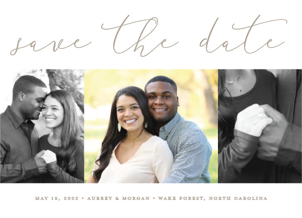 'Etched In Love (Taupe)' Save-the-Date