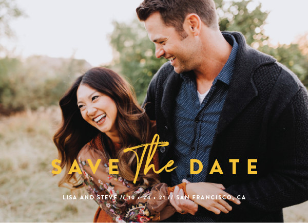 'Modern Classic (Marigold)' Save-the-Dates