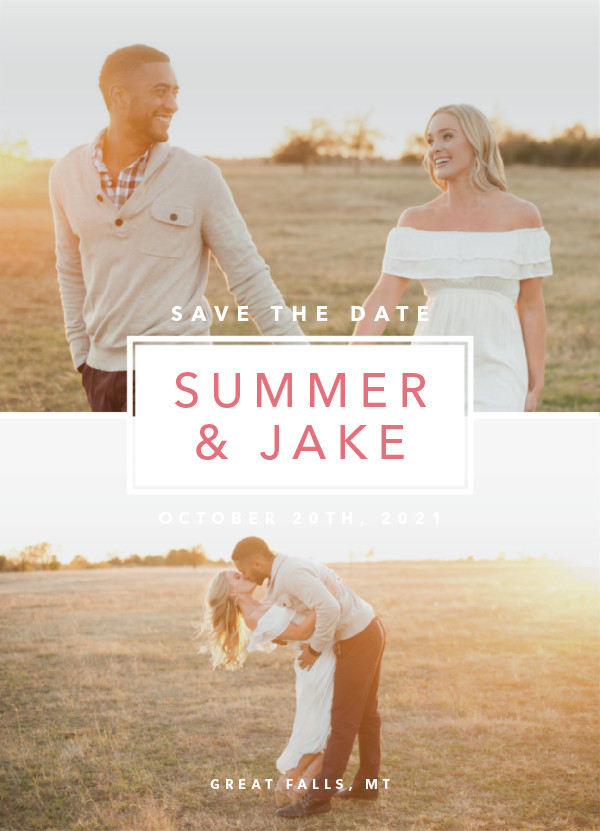 'Summer Love (Rouge)' Save the Dates