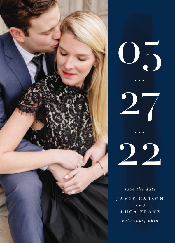 'Tall (Navy)' Save-the-Dates