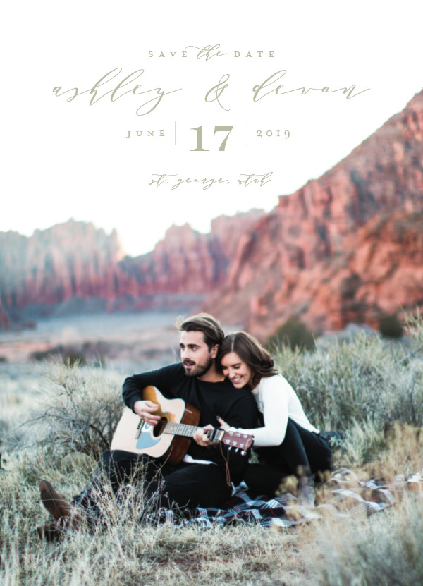 'Serenade (Sage)' Save-the-Dates