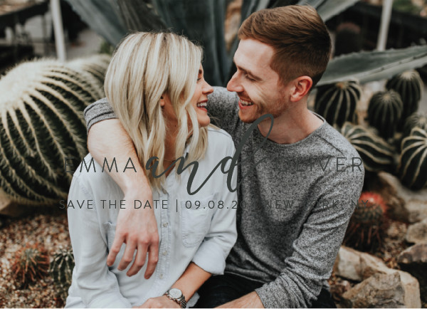 'Simply Written (Onyx)' Save-the-Dates