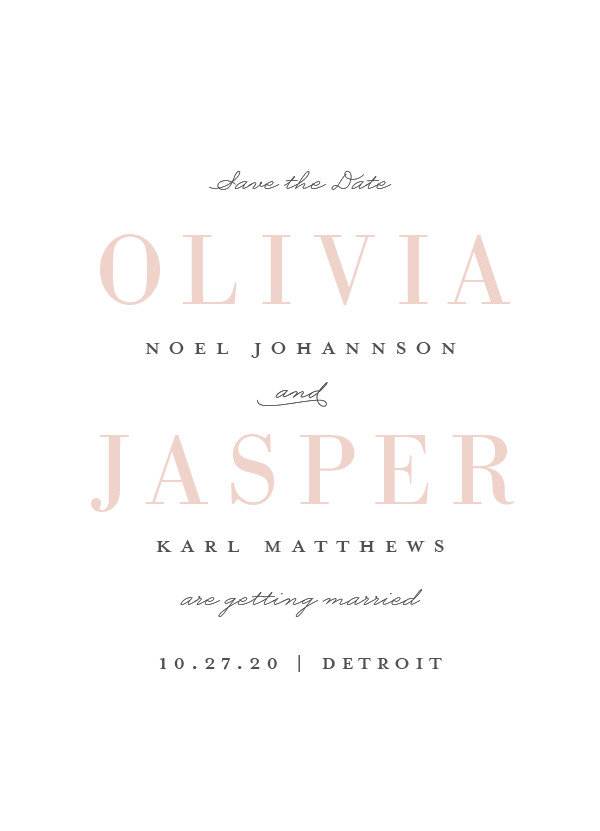 'Over The Moon (Blush)' Save-the-Dates