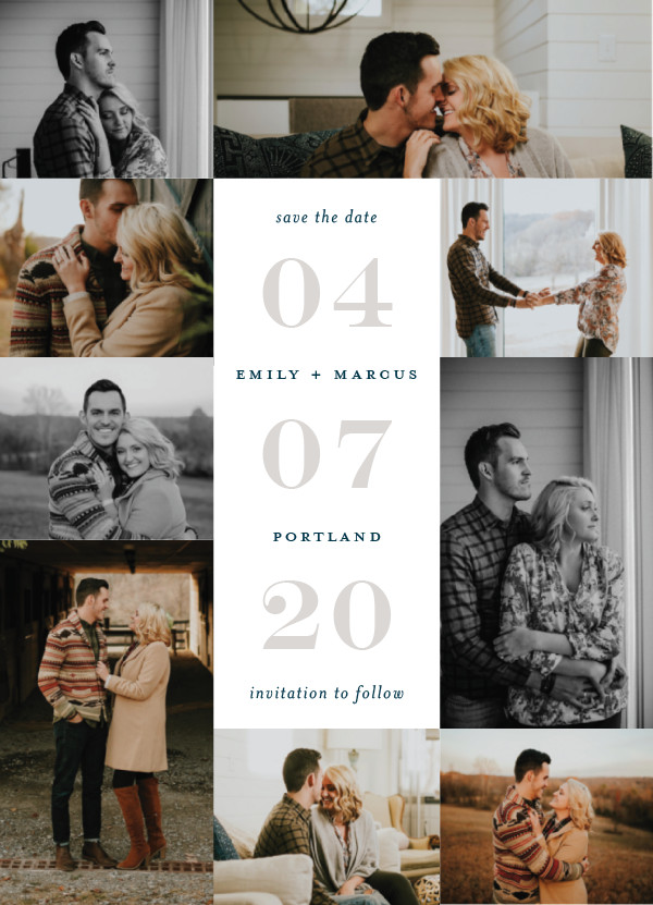 'Engagement Story (Midnight)' Save the Date Card