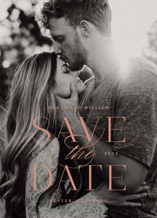 'Ultimate (Copper)' Save the Date Card