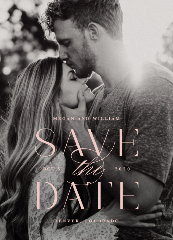 'Ultimate (Blush)' Wedding Save the Date