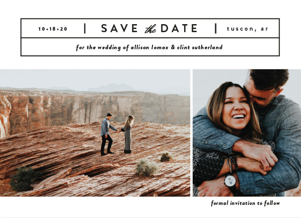 'Cinematic (Dove)' Wedding Save the Date