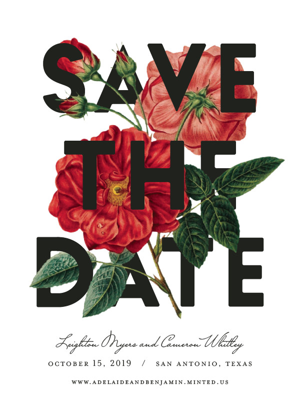 'Daring Date (Crimson)' Save-the-Dates