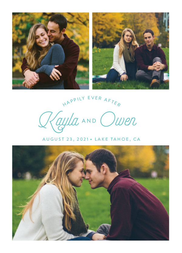 'Ever After (Ocean Mist)' Save the Date Card