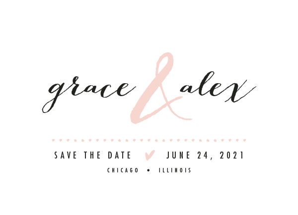 'All That Sparkles (Blush)' Save-the-Dates