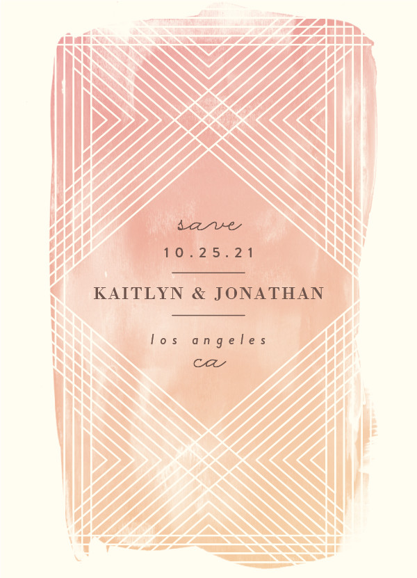 'Masked Wash (Passion Fruit)' Rose Gold Save the Dates