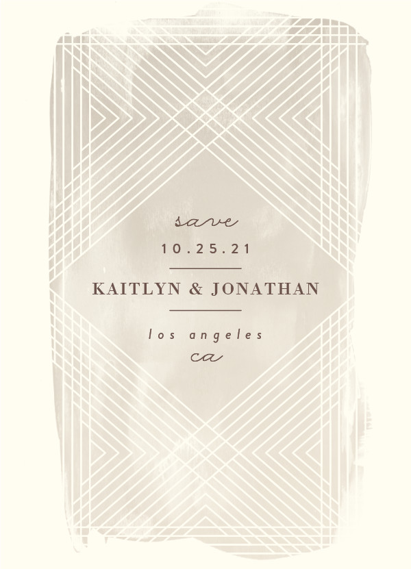 'Masked Wash (Natural)' Save-the-Dates