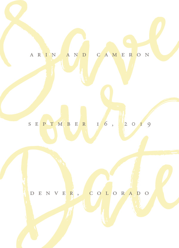 'Curated (Sunshine)' Wedding Save the Date