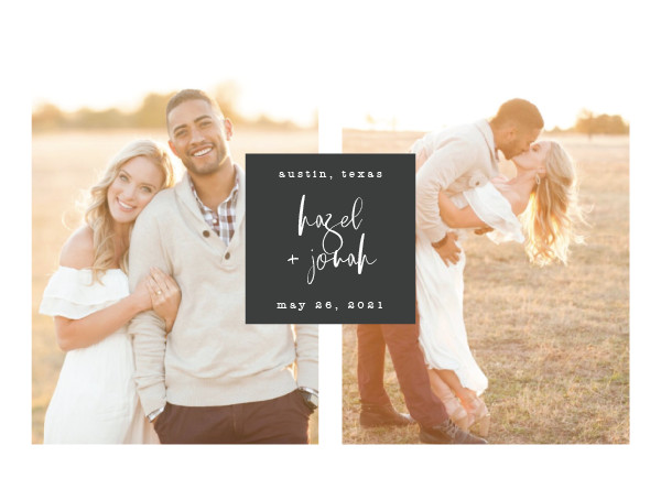 'Perfect Duo (Charcoal)' Save-the-Dates