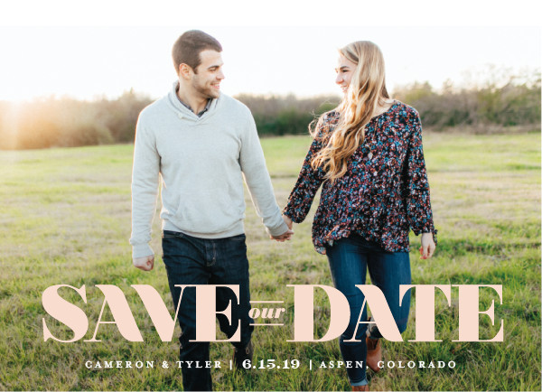 'Nouvelle (Blush)' Save the Dates