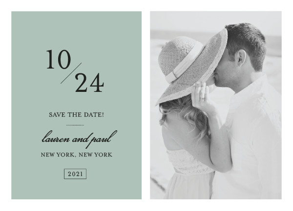 'Forever Classic (Robins Egg)' Green Save the Dates