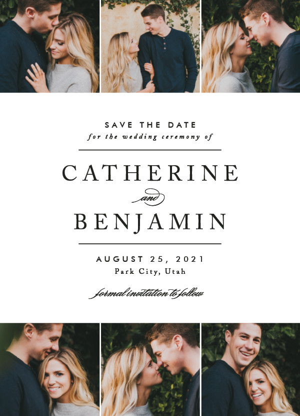 'Picture Perfect (Midnight)' Wedding Save the Date