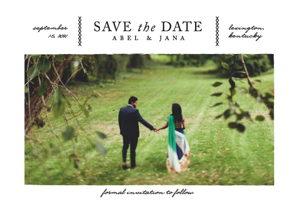 'Crossed (Midnight)' Save the Date Card