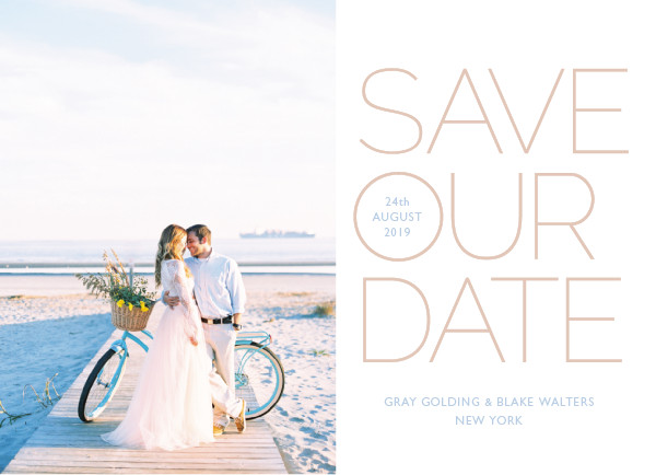 'Soft And Sweet (Sand)' Save-the-Date