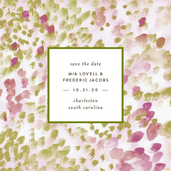 'Painted (Gardenia)' Save the Date Card