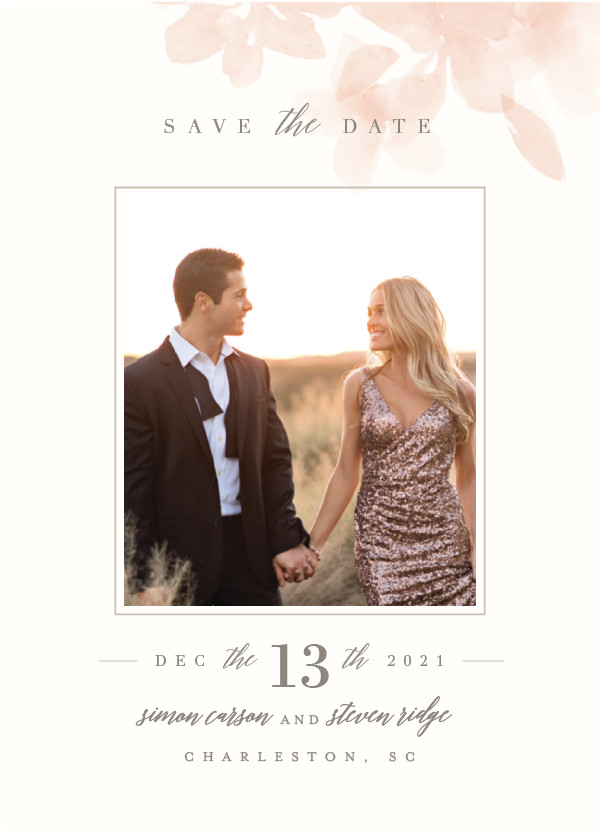 'Formal Frame (Peony)' Save the Dates