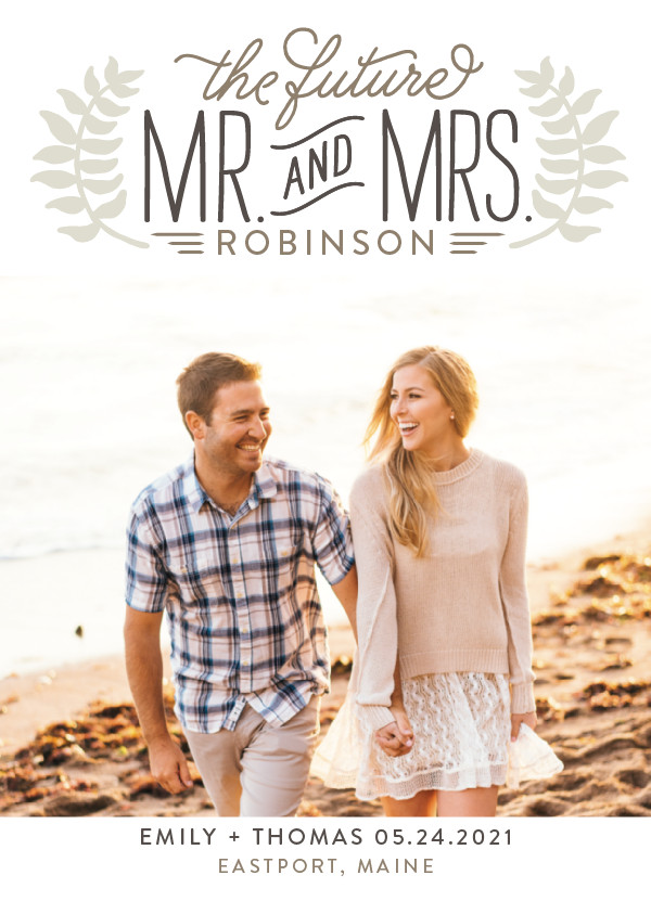 'Mr. & Mrs. (Wheat)' Photo Save the Dates