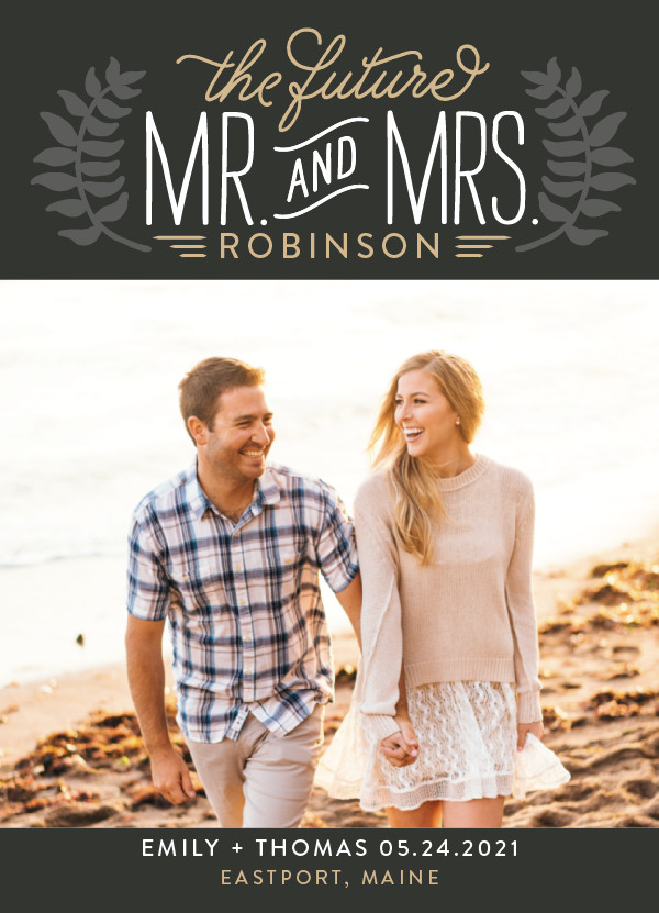 'Mr. & Mrs. (Charcoal)' Save-the-Dates