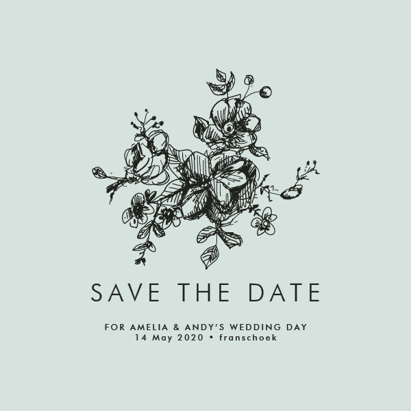 'Elegance Illustrated (Frost)' Save the Dates