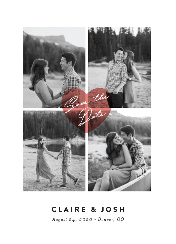 'Pure Love (Blush)' Pink Save the Dates