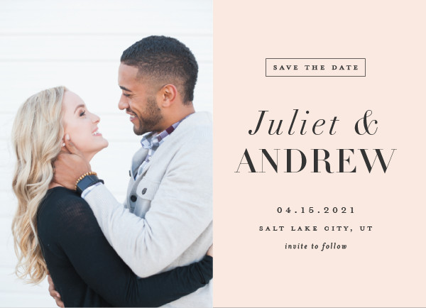 'New Modern (Blush)' Save-the-Date