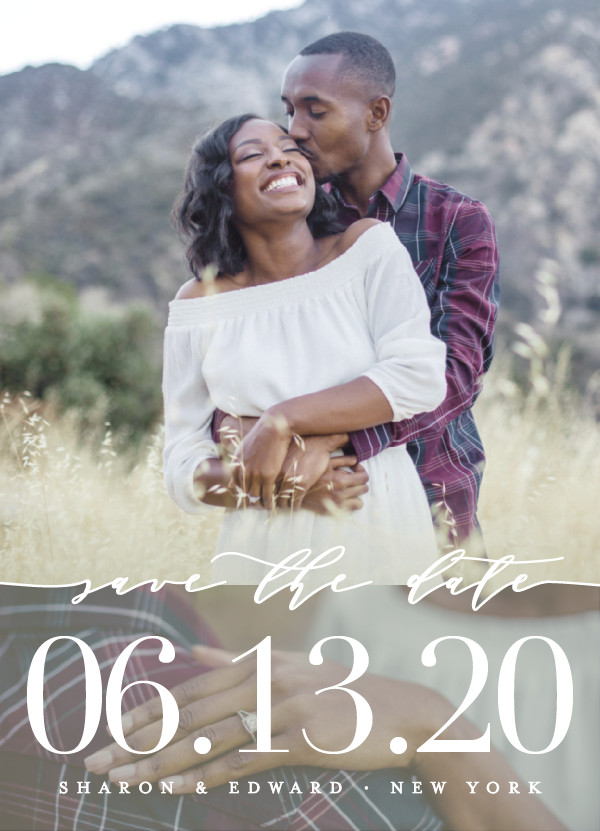 'Geo Lovely (Leaf)' Photo Save the Dates