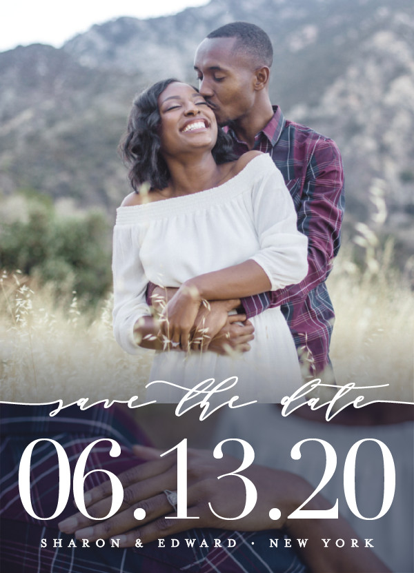 'Geo Lovely (Navy)' Wedding Save the Date