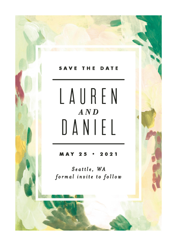 'Abstract Art (Grass)' Tropical Save the Dates