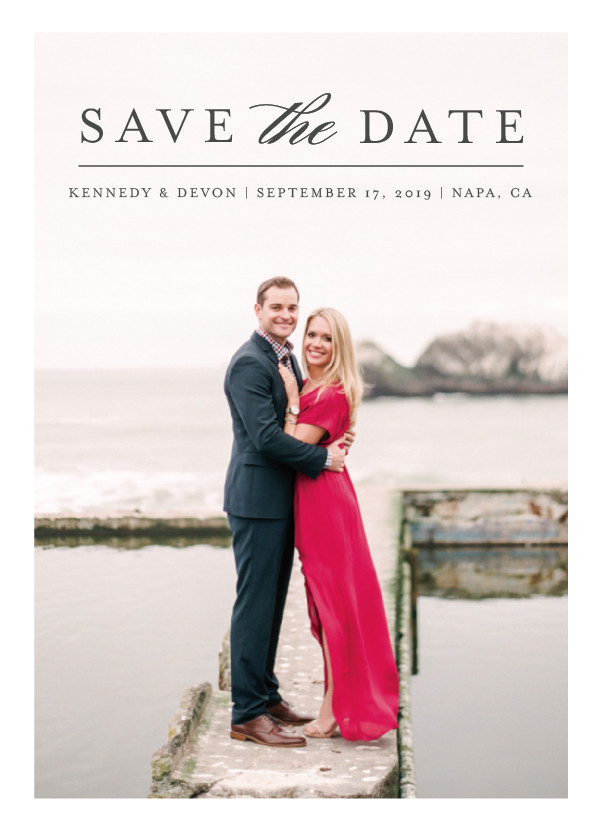 'Classic Save The Date (Platinum)' Save the Date Card