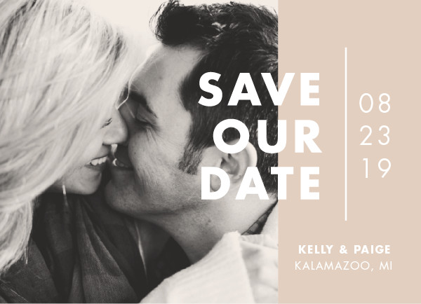 'Color Me Married (Blush)' Wedding Save the Date