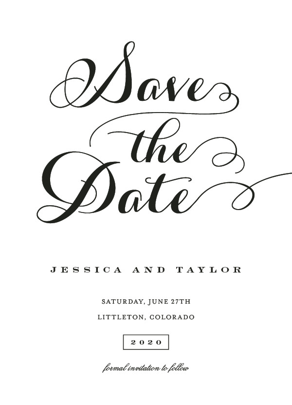 'Just Lovely (Noir)' Save the Date