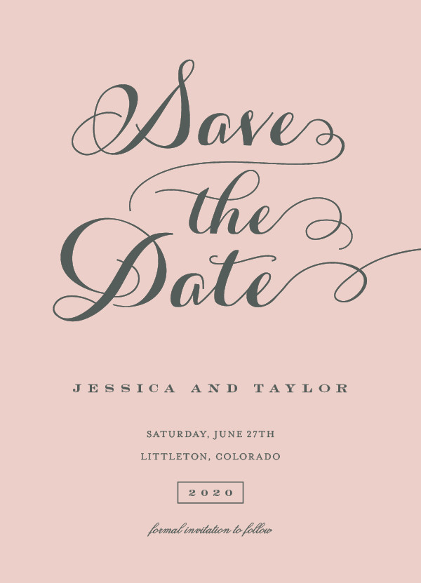'Just Lovely (Blush)' Save-the-Date