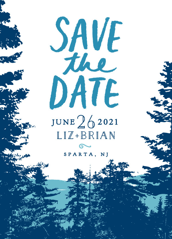 'Mountain View (Blue Spruce)' Save-the-Dates